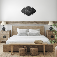 Load image into Gallery viewer, Namaste_At_The_Beach_Black_Farmhouse_Bedroom_Mockup.png