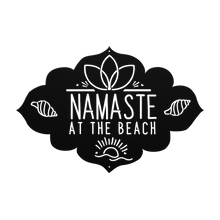 Load image into Gallery viewer, Namaste_At_The_Beach_Black_Transparent_Mockup.png