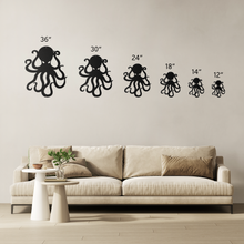 Load image into Gallery viewer, Octopus_Metal_Sign_Size_Options_Mockup.png