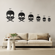 Load image into Gallery viewer, Pirate_Metal_Sign_Size_Options_Mockup.png