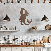 Load image into Gallery viewer, Pirate__Mermaid_Metal_Sign_Copper_Rustic_Kitchen_Mockup.png