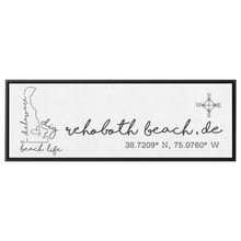 Load image into Gallery viewer, Rehoboth_Beach_Sign_Framed_Canvas_H_Panoramic_Main_Mockup.png