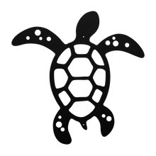 Load image into Gallery viewer, Sea_Turtle_Metal_Sign_Black_Transparent_Mockup.png