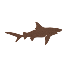 Load image into Gallery viewer, Shark_Metal_Sign_Copper_Transparent_Mockup.png