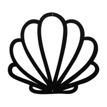Load image into Gallery viewer, Shell_Metal_Sign_Black_Transparent_Mockup.png