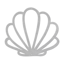 Load image into Gallery viewer, Shell_Metal_Sign_Silver_Transparent_Mockup.png