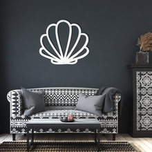 Load image into Gallery viewer, Shell_Metal_Sign_White_Dark_Living_Room_Mockup.png