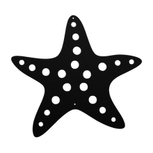 Load image into Gallery viewer, Starfish_Metal_Sign_Black_Transparent_Mockup.png