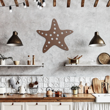 Load image into Gallery viewer, Starfish_Metal_Sign_Copper_Rustic_Kitchen_Mockup.png