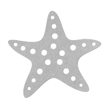 Load image into Gallery viewer, Starfish_Metal_Sign_Silver_Transparent_Mockup.png