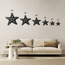 Load image into Gallery viewer, Starfish_Metal_Sign_Size_Options_Mockup.png