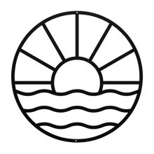 Load image into Gallery viewer, Sun_Metal_Sign_Black_Transparent_Mockup.png