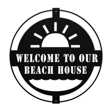 Load image into Gallery viewer, Welcome_To_Beach_House_Black_Transparent_Mockup.png