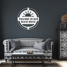 Load image into Gallery viewer, Welcome_To_Beach_House_White_Dark_Living_Room_Mockup.png