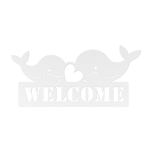 Load image into Gallery viewer, Whale_Welcome_Metal_Sign_White_Transparent_Mockup.png