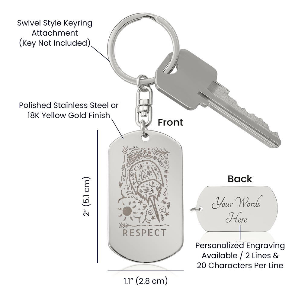 Respect Horseshoe Crab Keychain