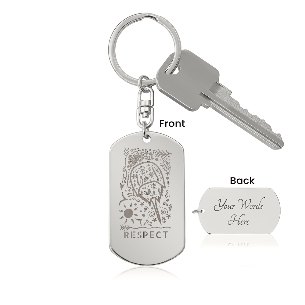 Respect Horseshoe Crab Keychain