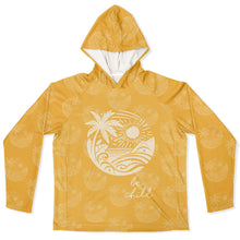 Load image into Gallery viewer, Let’s Beach It Sea Life Collection Unisex Long Sleexqve Performance Hoodie (Chill)