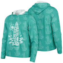 Load image into Gallery viewer, Let’s Beach It Sea Life Collection Unisex Long Sleeve Performance Hoodie (Surf On)