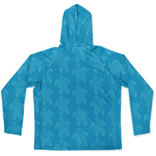 Load image into Gallery viewer, Let’s Beach It Sea Life Collection Unisex Long Sleeve Performance Hoodie (Sea Turtle)