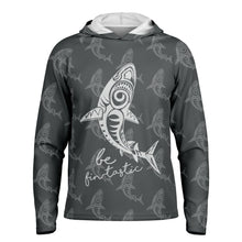 Load image into Gallery viewer, Let’s Beach It Sea Life Collection Unisex Long Sleeve Performance Hoodie (Shark)