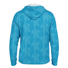 Load image into Gallery viewer, Let’s Beach It Sea Life Collection Unisex Long Sleeve Performance Hoodie (Sea Turtle)