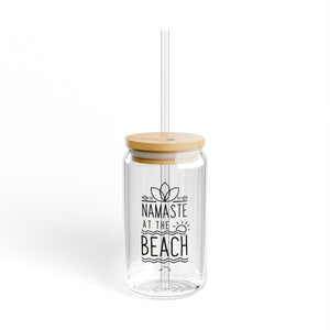 Namaste At The Beach Sipper Glass