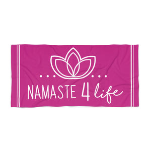 Namaste 4 Life Large Beach Towel Pink