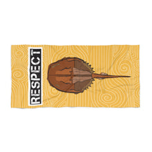 Load image into Gallery viewer, Respect Horse Shoe Crab Beach Towel- Sunset
