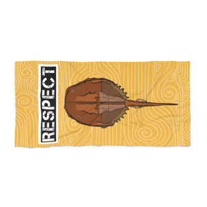 Respect Horse Shoe Crab Beach Towel- Sunset