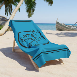 Let' Beach It Blue Large Beach Towel