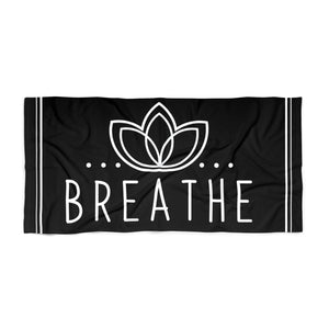 Breathe Large Beach Towel Black