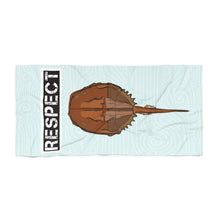 Load image into Gallery viewer, Respect Horse Shoe Crab Beach Towel- Prism Blue
