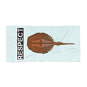 Respect Horse Shoe Crab Beach Towel- Prism Blue