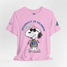 Load image into Gallery viewer, University of Delaware Joe College Snoopy Graphic Tee
