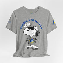 Load image into Gallery viewer, University of Delaware Joe College Snoopy Graphic Tee

