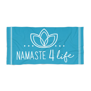 Namaste 4 Life Large Beach Towel Blue