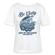 Load image into Gallery viewer, Be Salty Women’s Relaxed Organic T-Shirt - white
