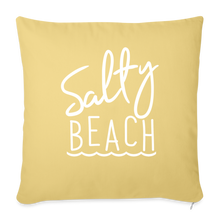 Load image into Gallery viewer, Salty Beach Throw Pillow Cover 18 x 18 - washed yellow
