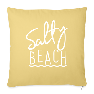 Salty Beach Throw Pillow Cover 18 x 18 - washed yellow