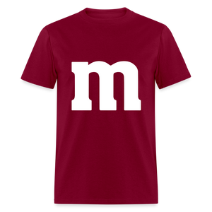 M&M T-Shirt- Just For Fun - burgundy