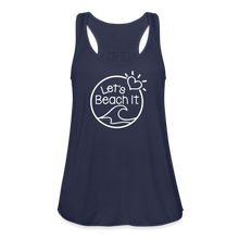 Load image into Gallery viewer, Let&#39;s Beach It Women&#39;s Flowy Tank Top - navy
