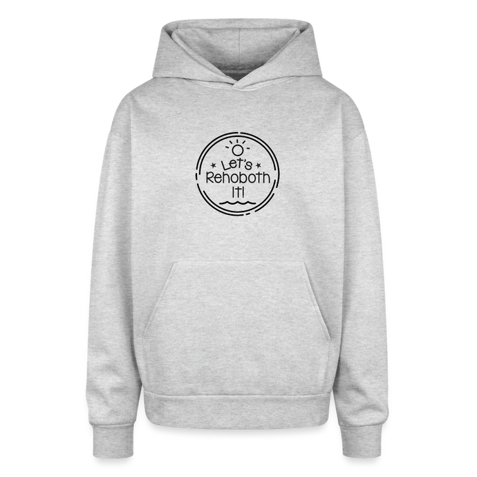 Let's Rehoboth It Oversized Hooded Sweatshirt - heather grey