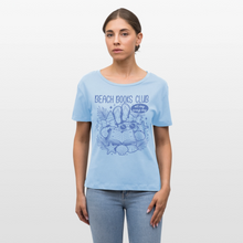 Load image into Gallery viewer, Beach Book Club Women’s Relaxed Organic T-Shirt - blue soul
