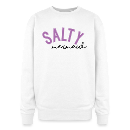 Salty Mermaid Oversized Crewneck Sweatshirt - white