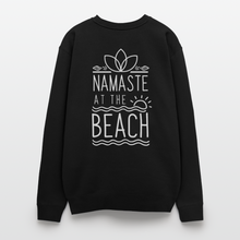 Load image into Gallery viewer, Namaste At The Beach Oversized Crewneck Sweatshirt - black
