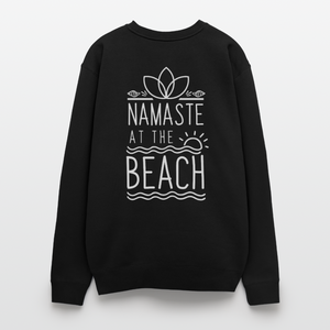 Namaste At The Beach Oversized Crewneck Sweatshirt - black