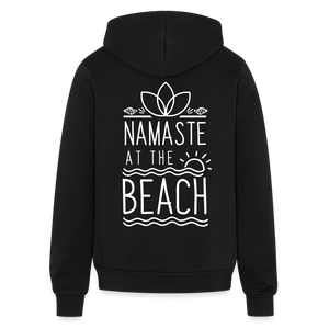 Namaste At The Beach Unisex Full Zip Hoodie - black