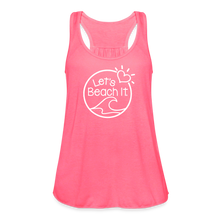 Load image into Gallery viewer, Let&#39;s Beach It Women&#39;s Flowy Tank Top - neon pink
