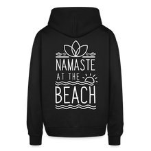 Load image into Gallery viewer, Namaste At The Beach Oversized Hooded Sweatshirt - black
